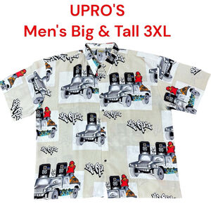 Vtg UP RO'S Y2K Homie in A Hummer Hip Hop Graphic Print Hawaiian Shirt 3XL NWOT